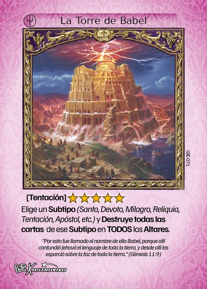 La Torre de Babel, carta de Duelo de Santos