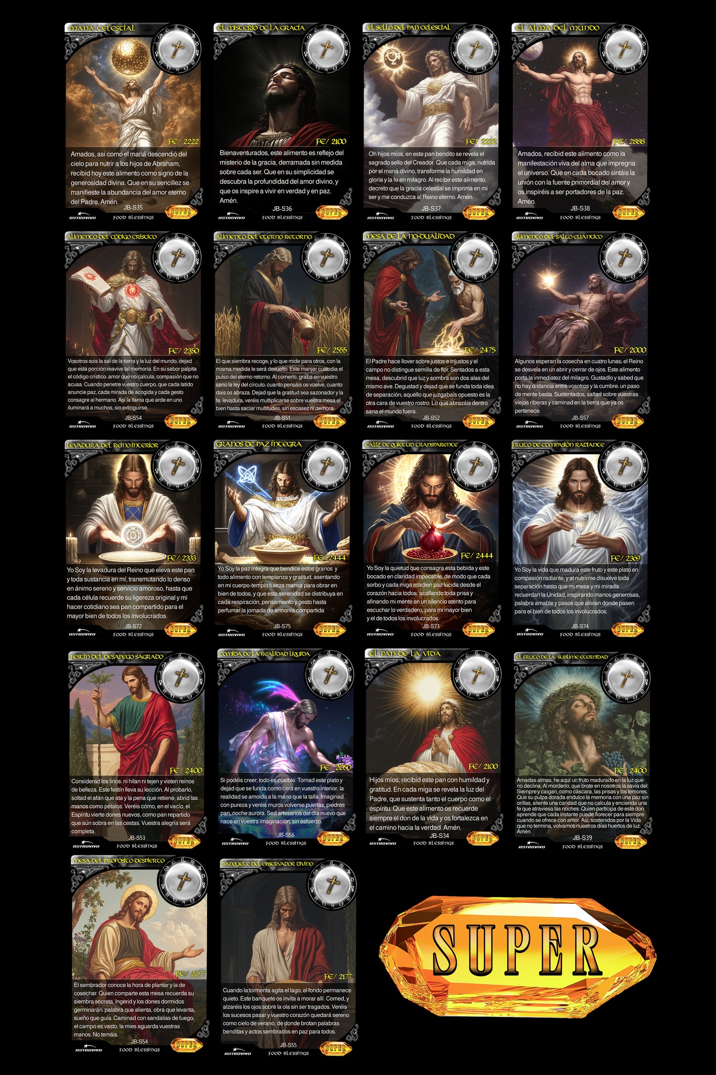 CARTAS PARA BENDECIR ALIMENTOS: JESUS BLESSINGS SHOPIFY